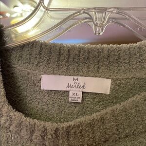 Marled Olive Textured Knit